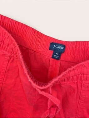 J.Crew Coral Linen Drawstring Pants